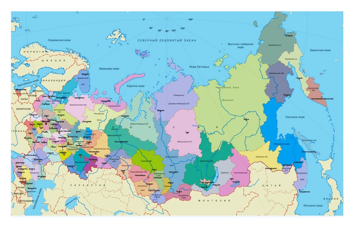 ロシアの地域地図