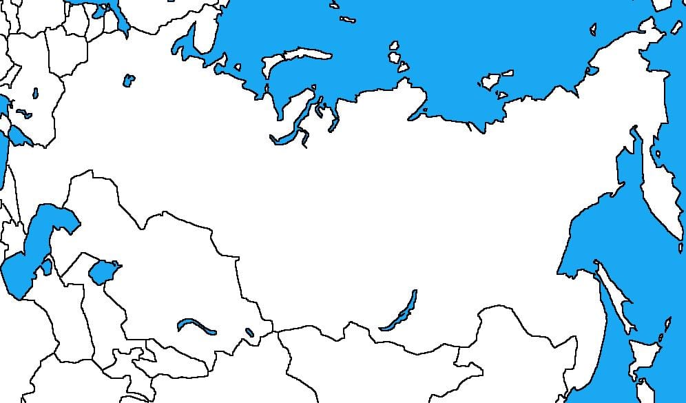 ロシアの空白地図