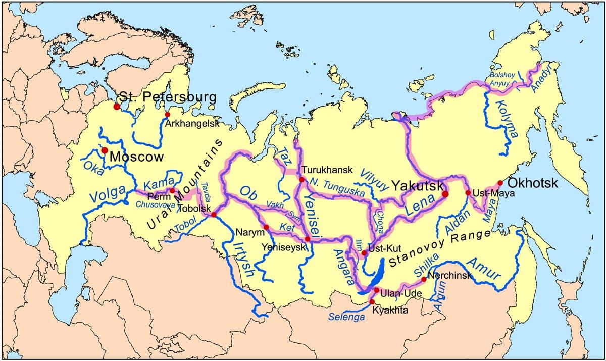 地図河川におけるロシア