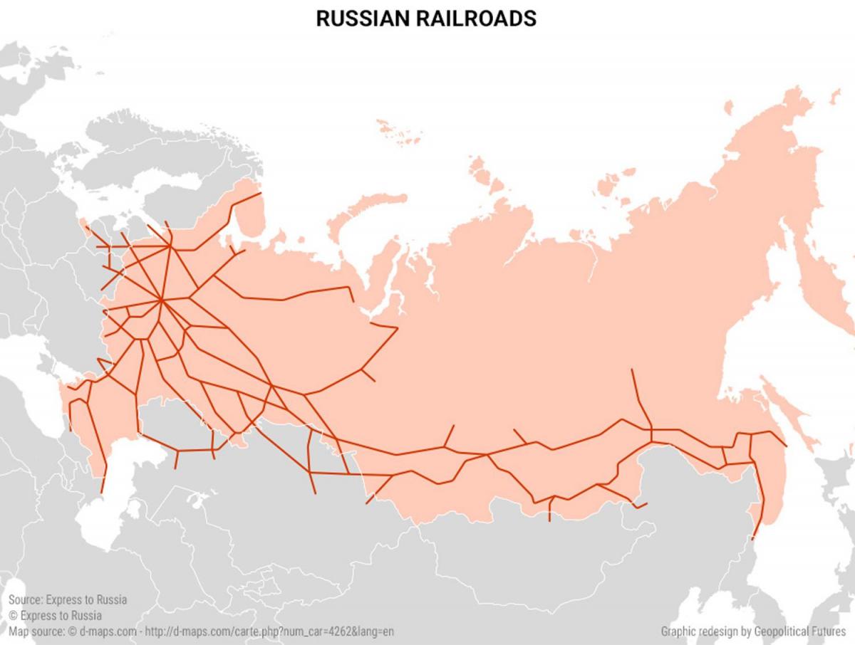 地図のロシア輸送