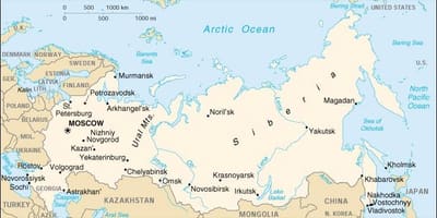 ロシアの国境地図