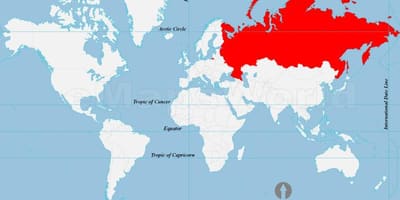 ロシアに位置図