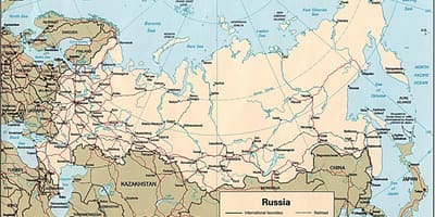 の地図のロシア
