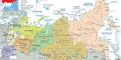 ロシアの地図
