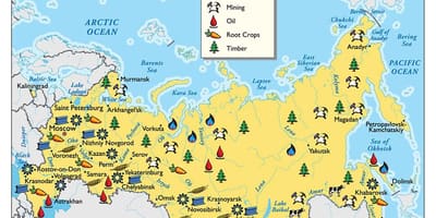 資源地図のロシア