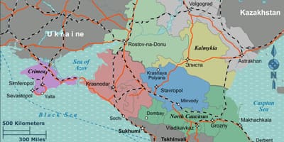 地図のロシア南部