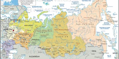 地図のロシア国