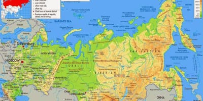 ロシアの地理的地図