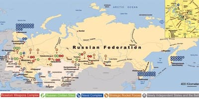 地図のロシア海軍の拠点