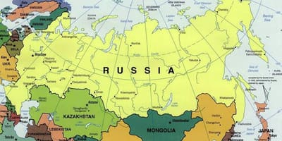 地図のロシアの近隣諸国