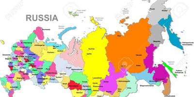 地図のロシア連邦
