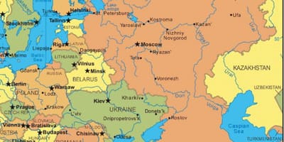 東欧-ロシア地図