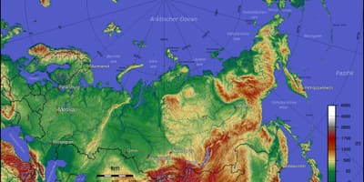 ロシアの地形図