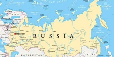 ロシアの資本を地図