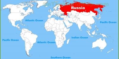 世界地図のロシア